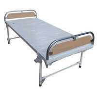 Medical Bunker Cot - Mild Steel 6x3.5 Ft White, Riveted Joints, Powder Coated, Solid Sheet Metal Top