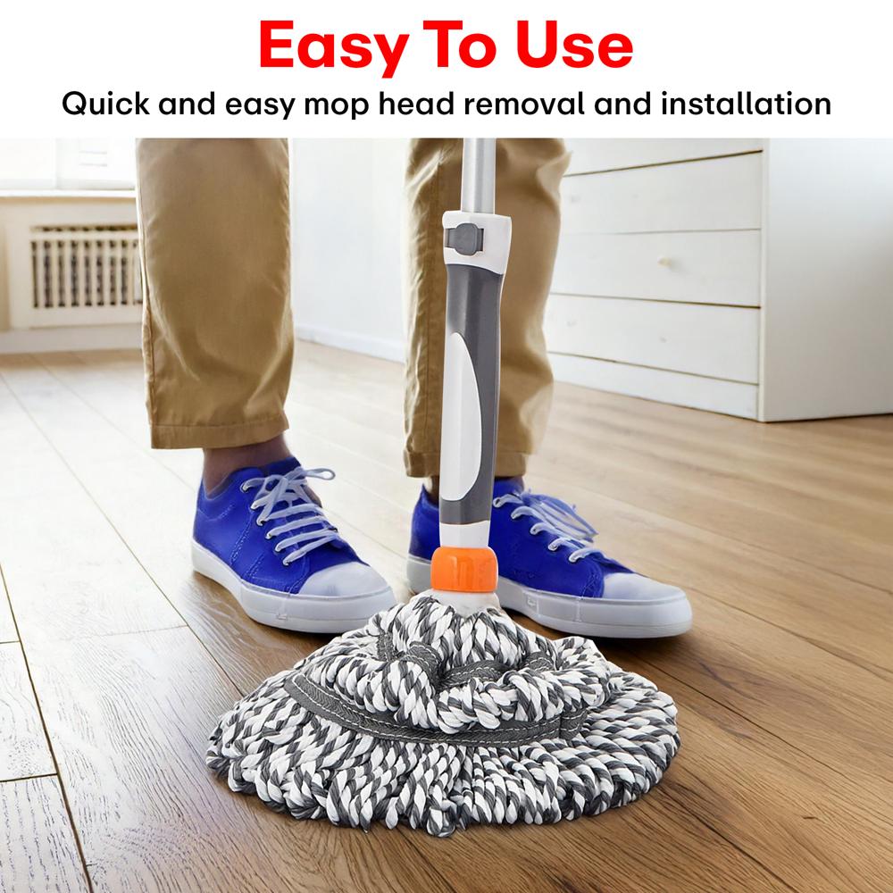 Self Wringing Microfiber Twist Mop Telescopic Handle