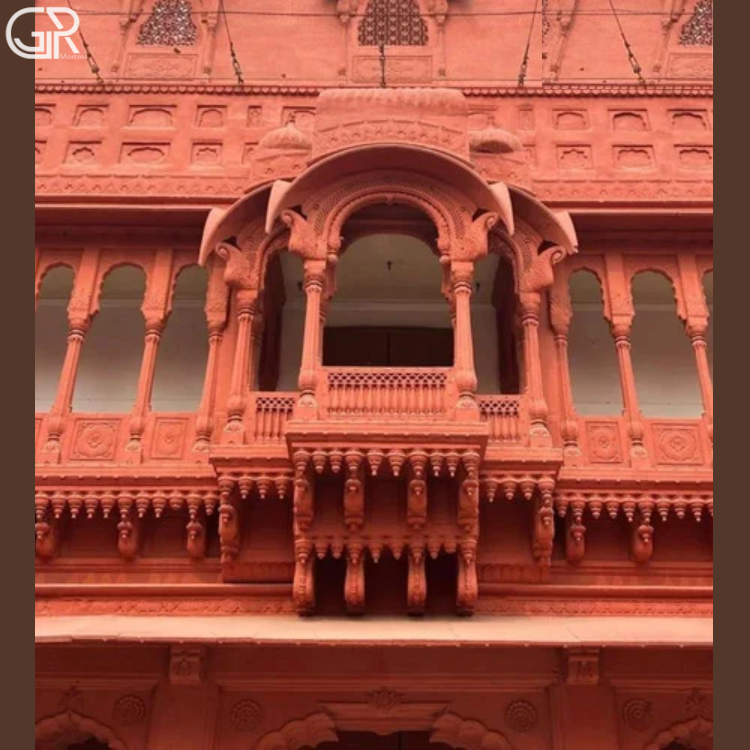 red sandstone jharokha