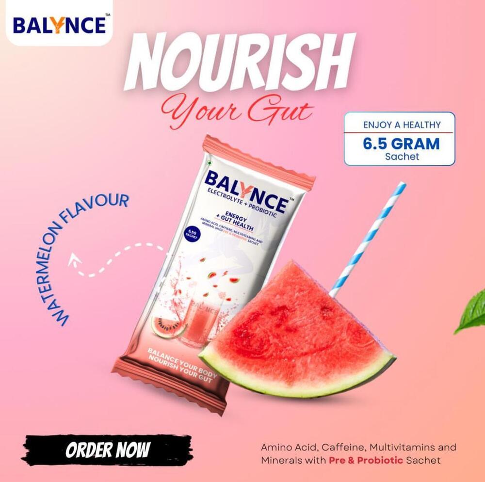 Watermelon Energy - Hydration - Gut Health In One Sachet