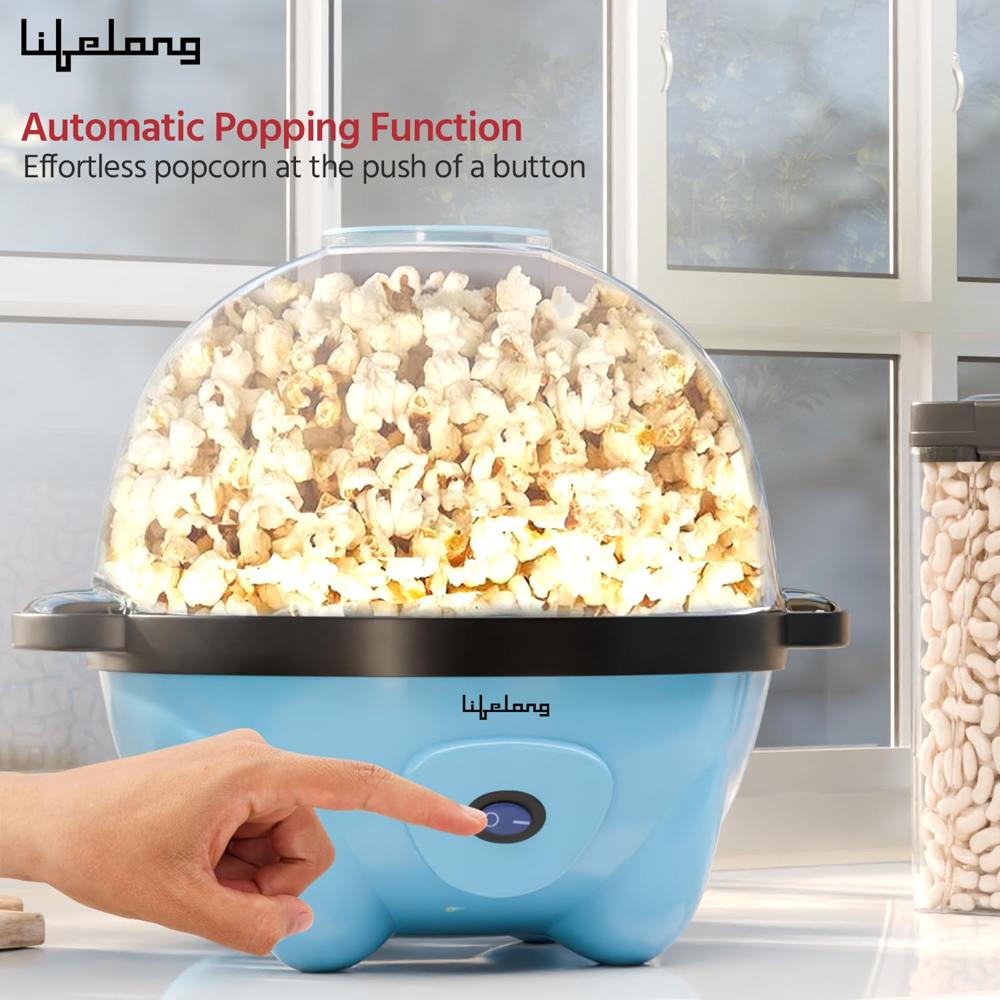 Lifelong Electric Popcorn Maker Machine for Home | Non Stick Popper | Use with Oil | Automatic Instant Pop Corn Maker for Usual(LLEPM09)