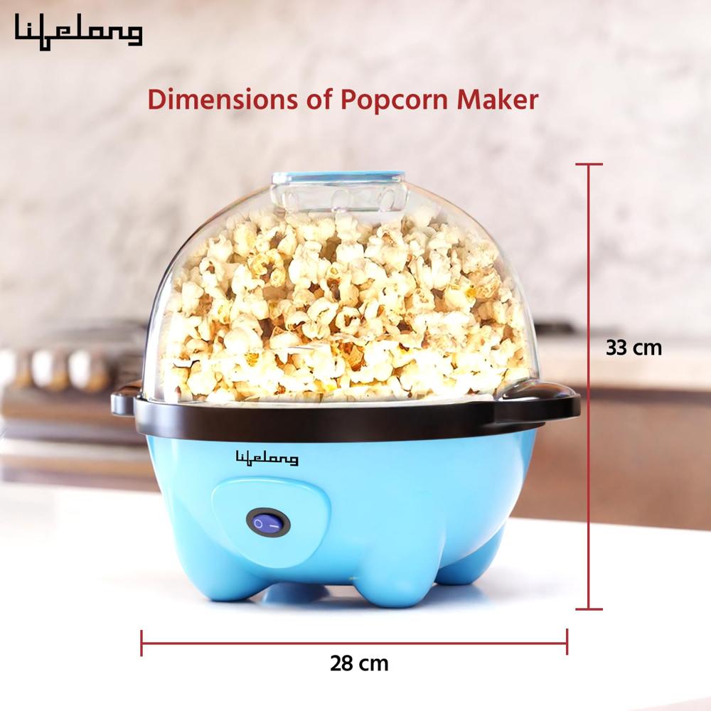 Lifelong Electric Popcorn Maker Machine for Home | Non Stick Popper | Use with Oil | Automatic Instant Pop Corn Maker for Usual(LLEPM09)
