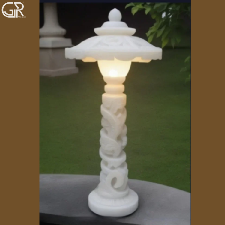 Stone Carved Lamp