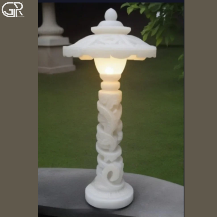 Stone Carved Lamp