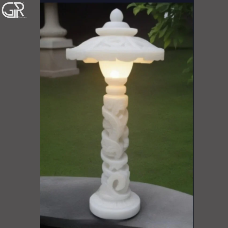 Stone Carved Lamp