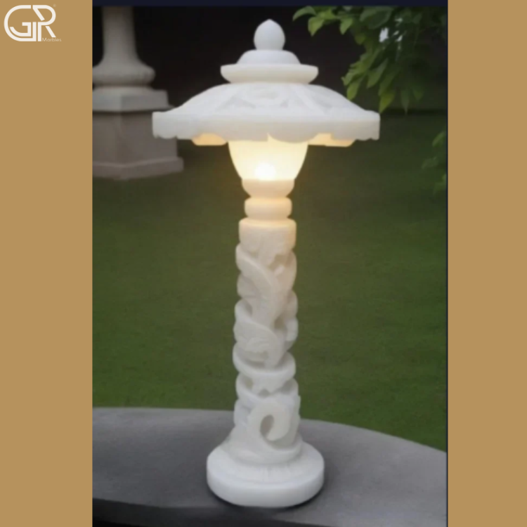 Stone Carved Lamp