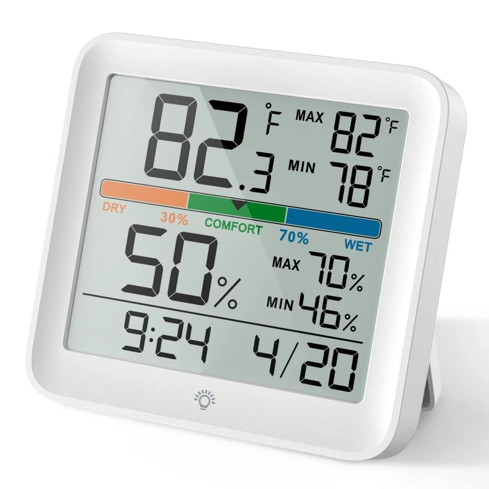 True Sense Digital Indoor Thermometer And Hygrometer With Accurate Temperature Humidity, Ht-54