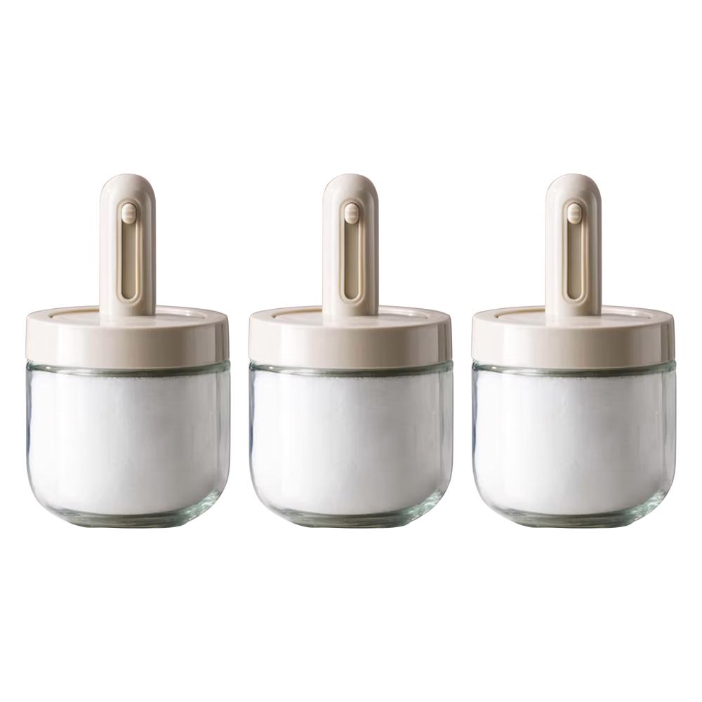 Prime Pick Flexible Spice Container  Set of 3 300ml Each Grey