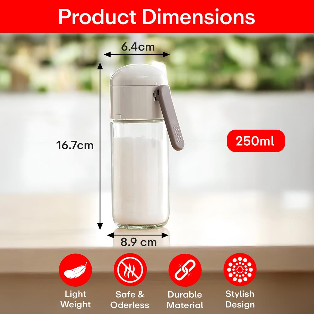 Prime Pick Salt  Pepper Containers Set of 2 250ml Grey
