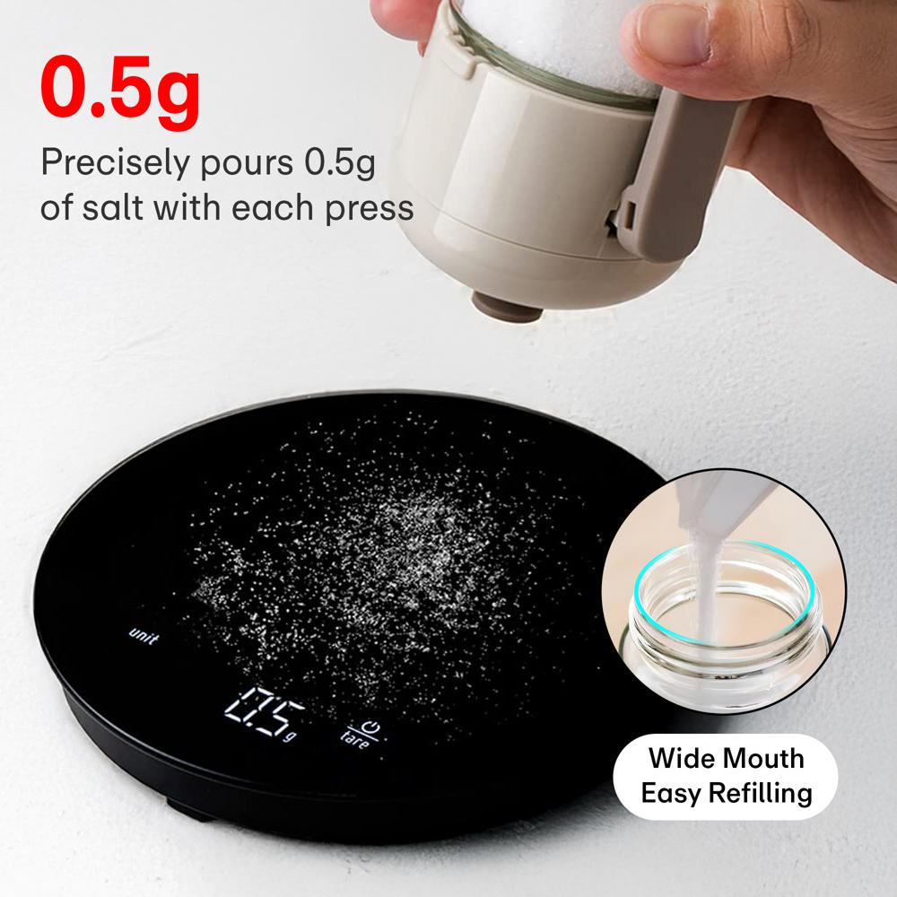 Prime Pick Salt  Pepper Containers Set of 2 250ml Grey