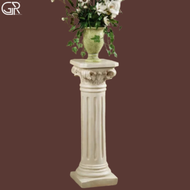 Sandstone Designer Pedestal - Color: Beige