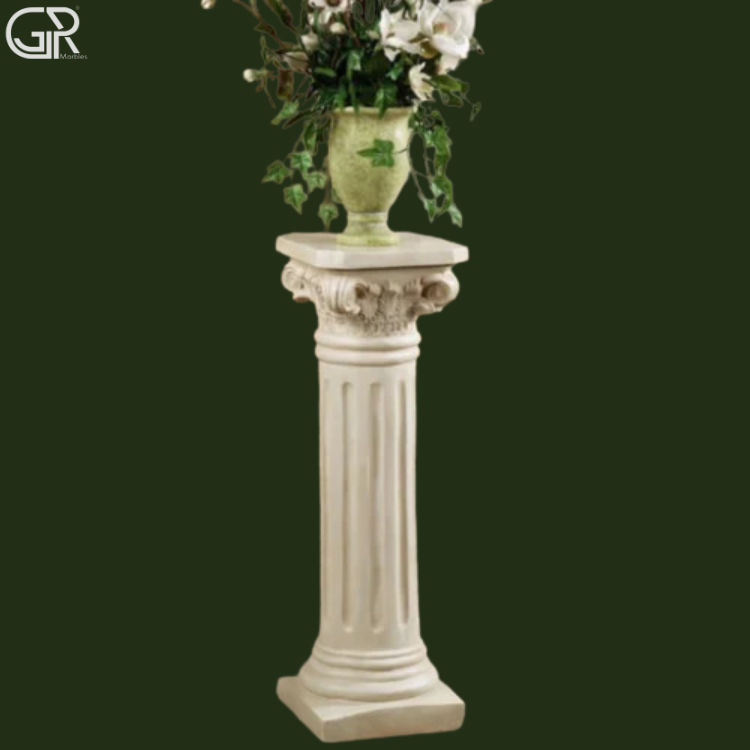 Sandstone Designer Pedestal - Color: Beige