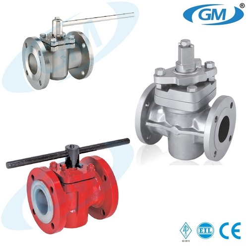 Silver And Red Plug Valves