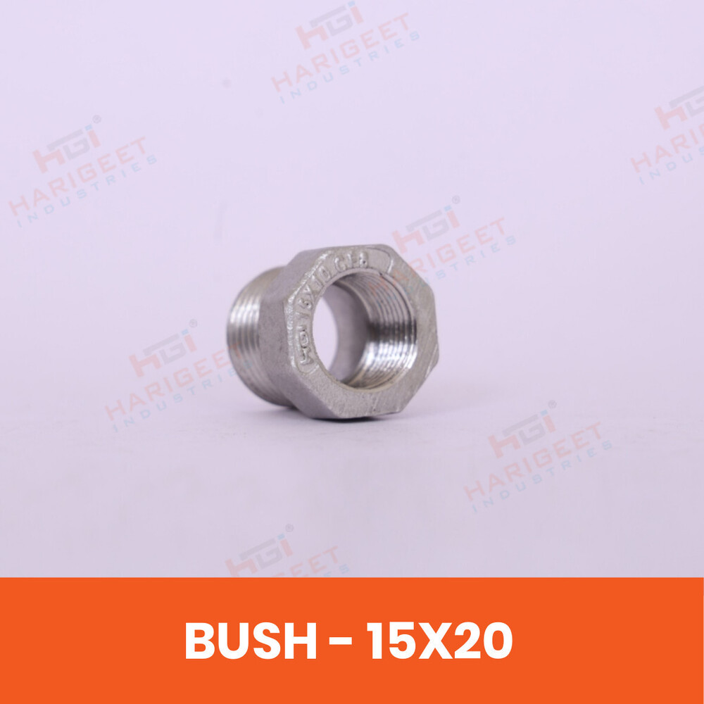 Stainless Steel Hex Bush - Finish: Smooth