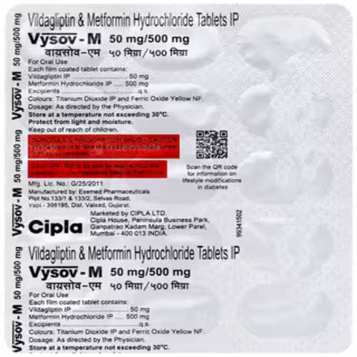 Vildagliptin And Metformin Tablets