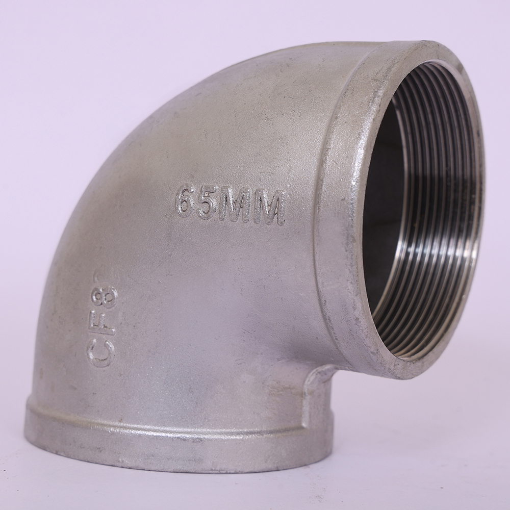 65Mm Stainless Steel Elbow - Color: Silver Grey