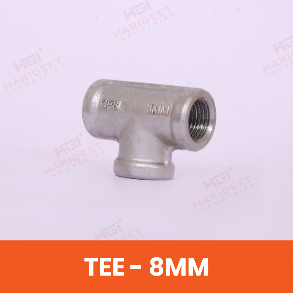8mm Stainless Steel Tee