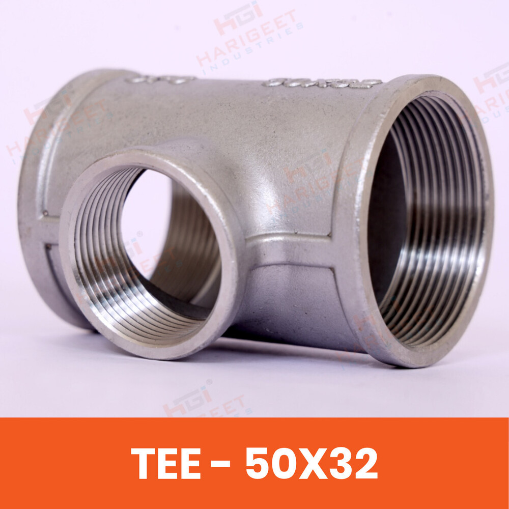 Stainless Steel Tee - Color: Silver