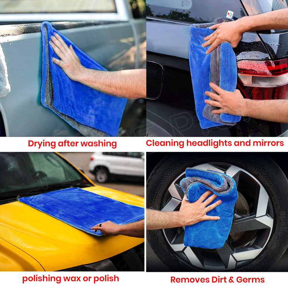 Prime Pick 1800GSM Double Sided Microfiber Car Cleaning Cloth