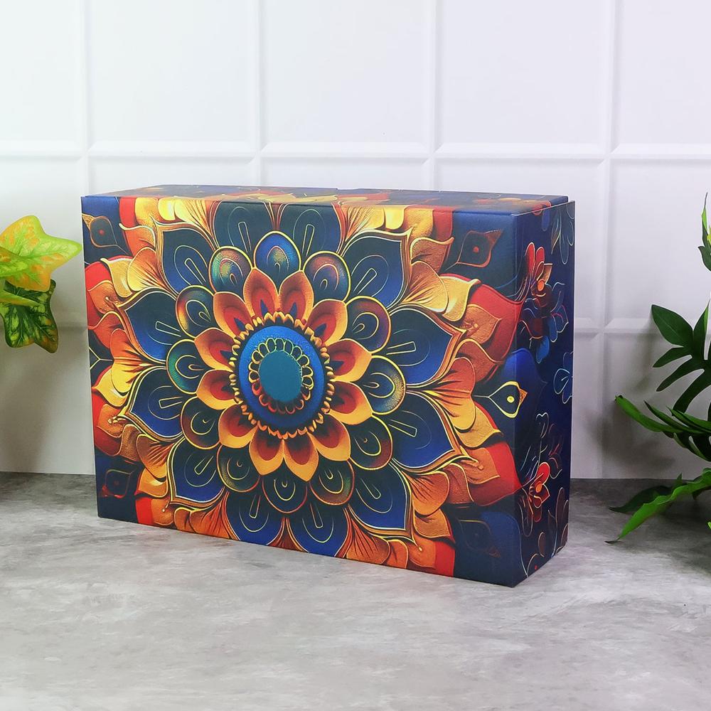 Effete Kulfi Almonds Gift Hamper, Golden With Bottle (2 Pc Set), Mix Color - Material: Ss