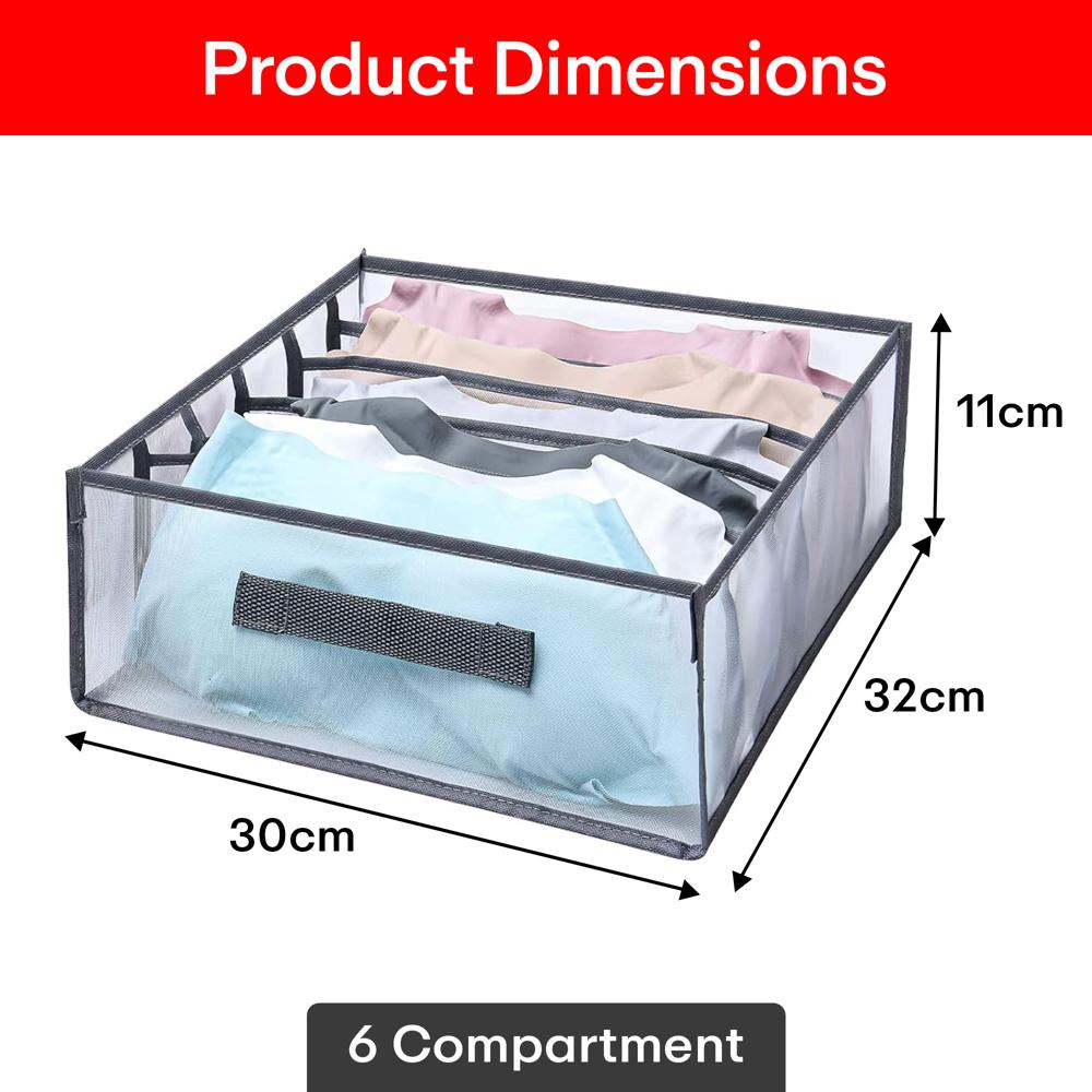 Prime Pick 6 Compartment Mesh Organizer