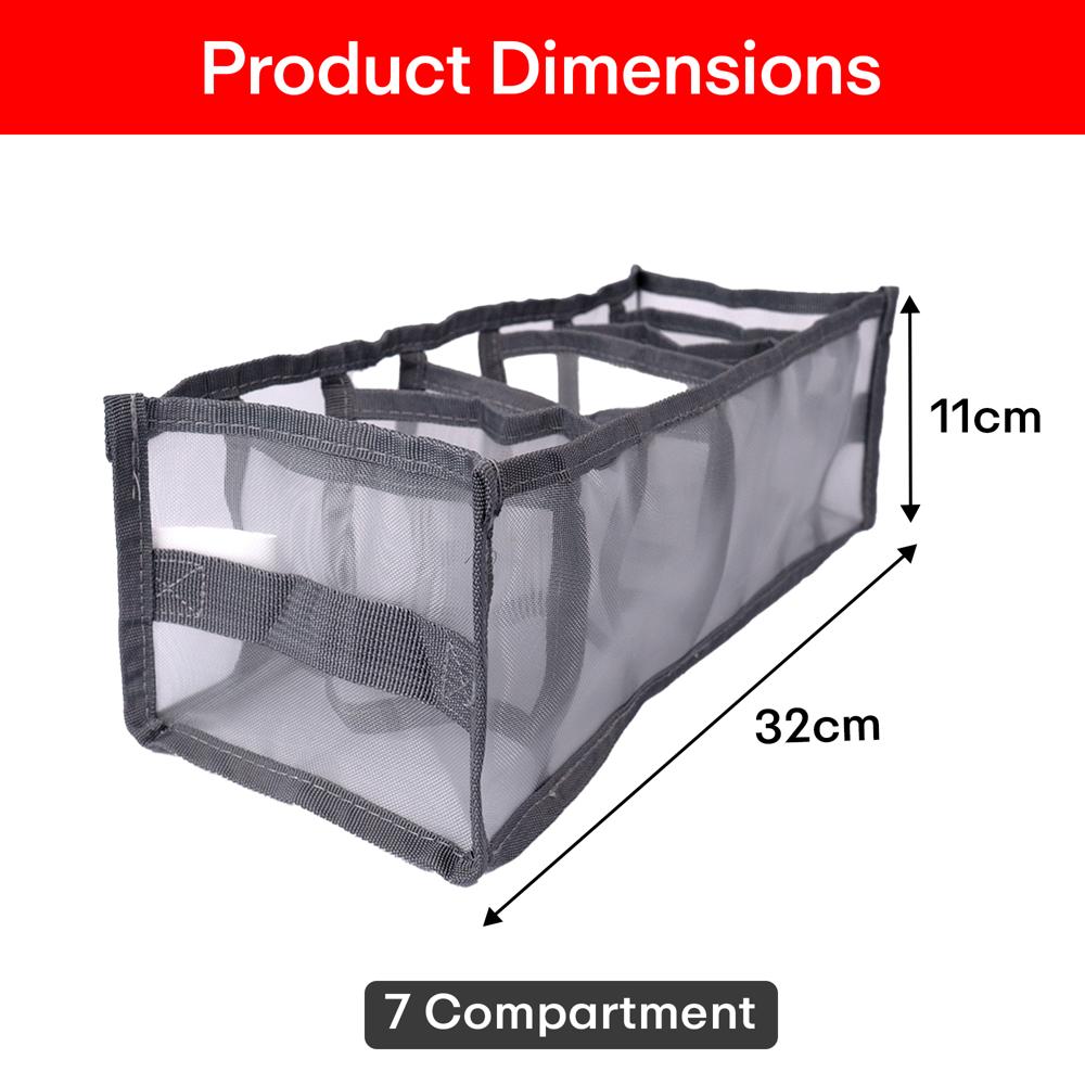 Prime Pick 7 Compartment Mesh Organizer