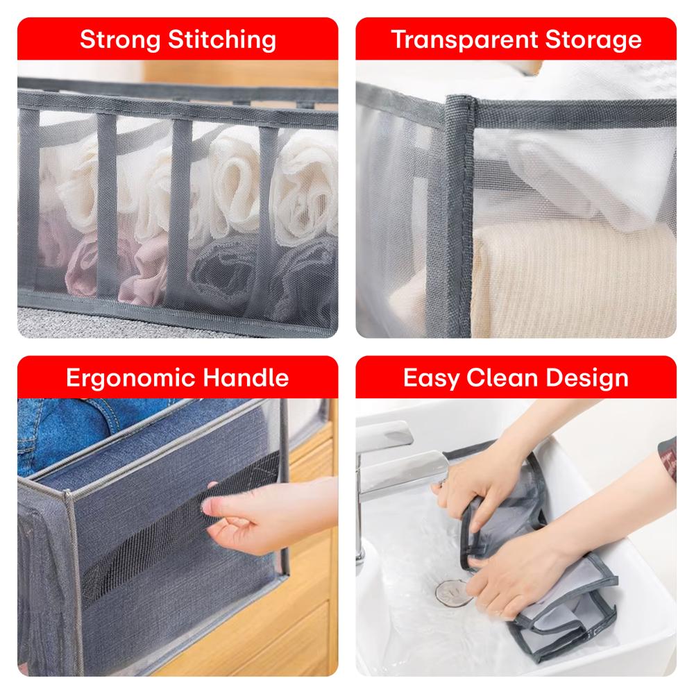 Prime Pick 7 Compartment Mesh Organizer