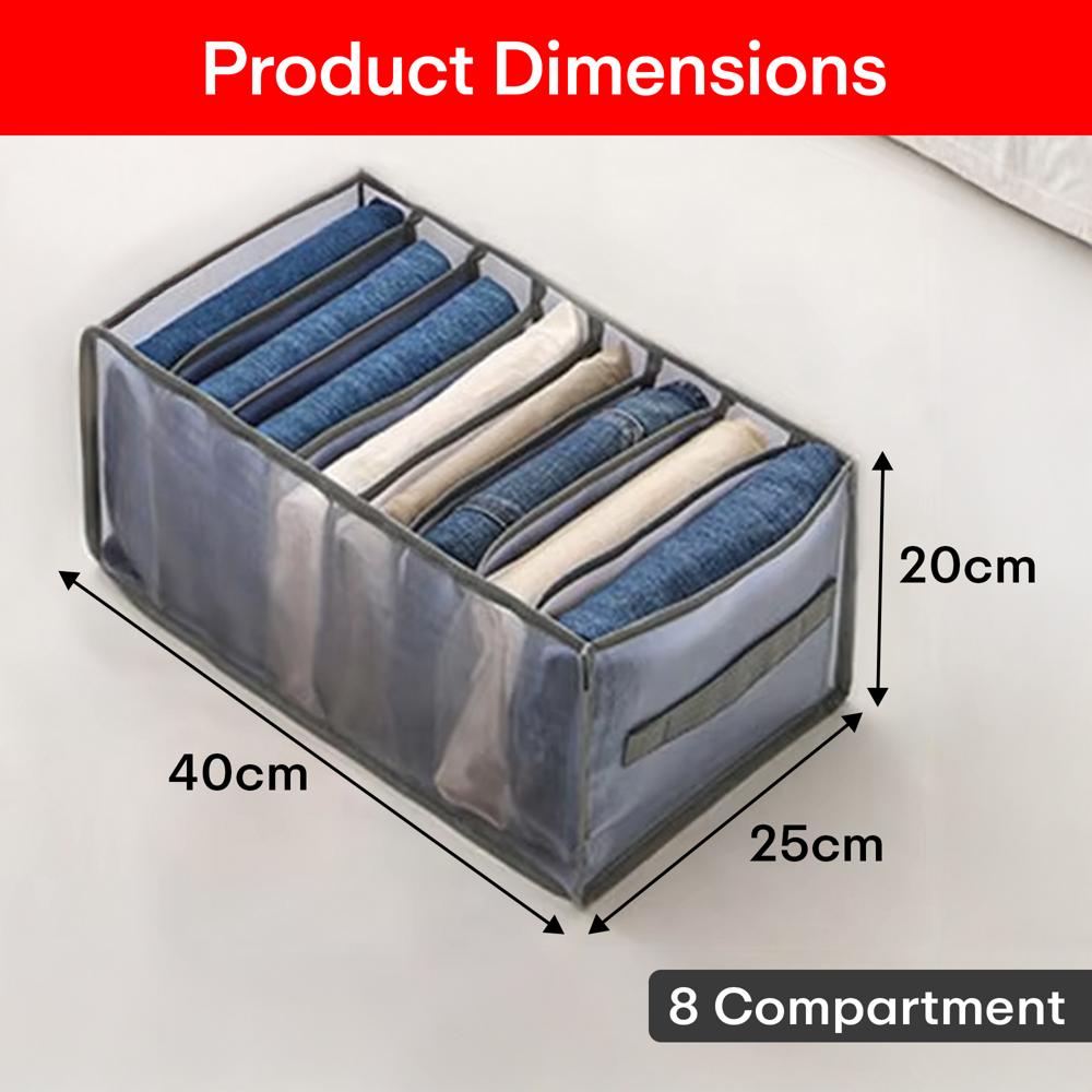 Prime Pick 8 Compartment Mesh Organizer