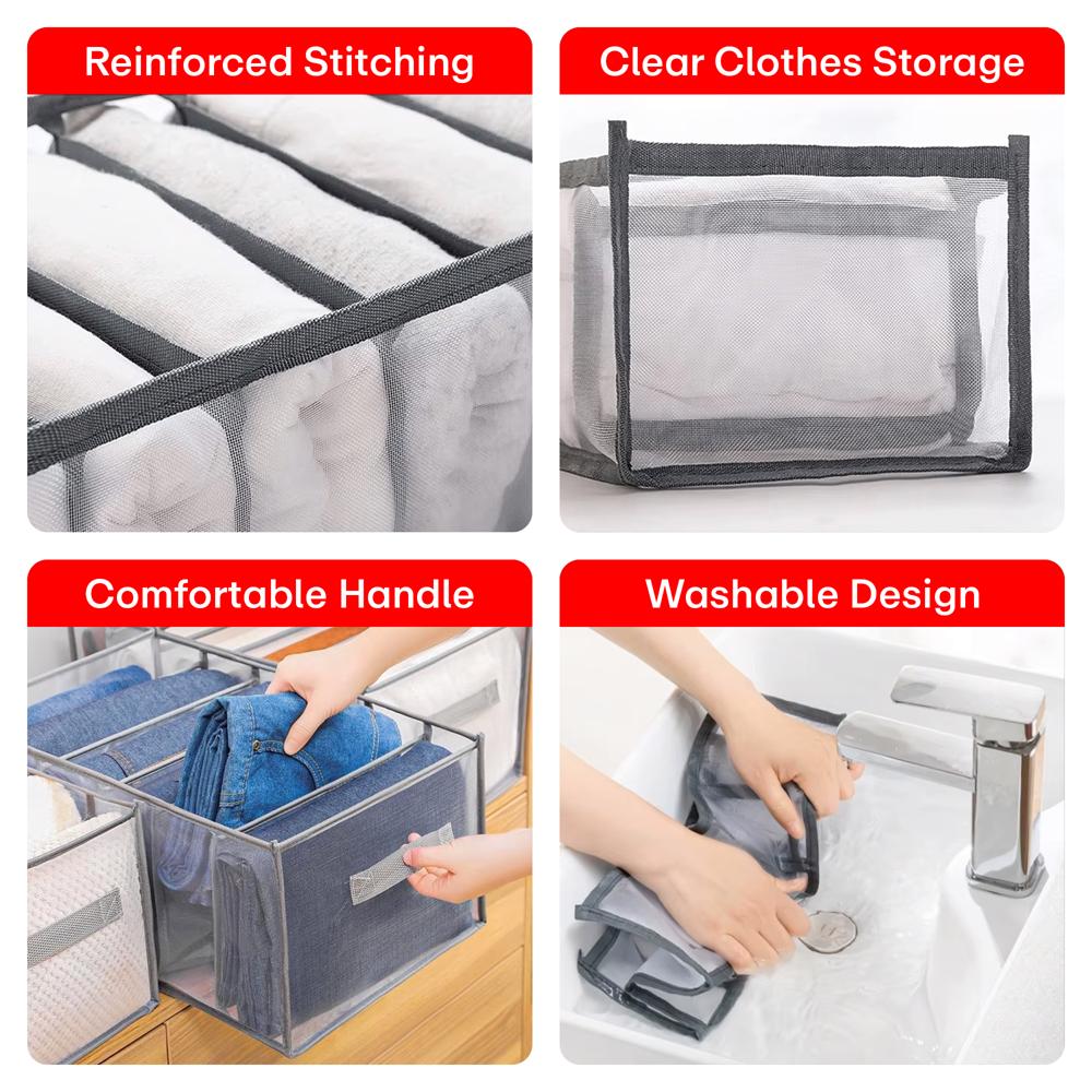 Prime Pick 8 Compartment Mesh Organizer