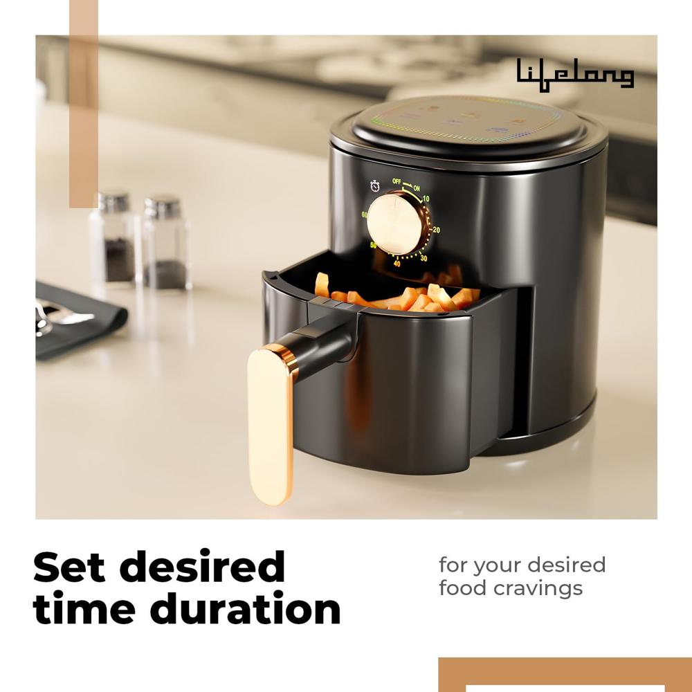 Lifelong 3.5 L Small Air Fryer with Rapid Air Cooking For (LLHF27)