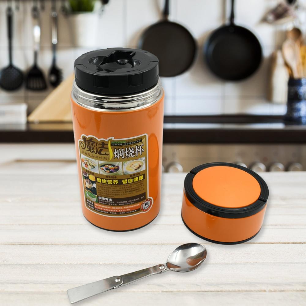 Stainless Steel Water Bottle With Foldable Spoon and Handle Easy to carry, Leak Proof, Rust Proof, Hot and Cold Drinks, Gym Sipper BPA Free Food Grade Quality, Steel fridge Bottle For office / Gym / School (1000 ML)