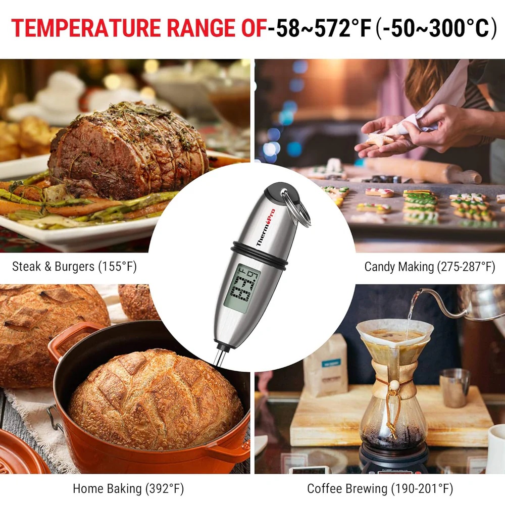 ThermoPro TP02S Meat Thermometer Digital Cooking Food Thermometer, TP-02S