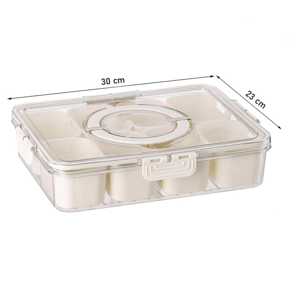 6 Compartment Fridge Storage Box with Lid