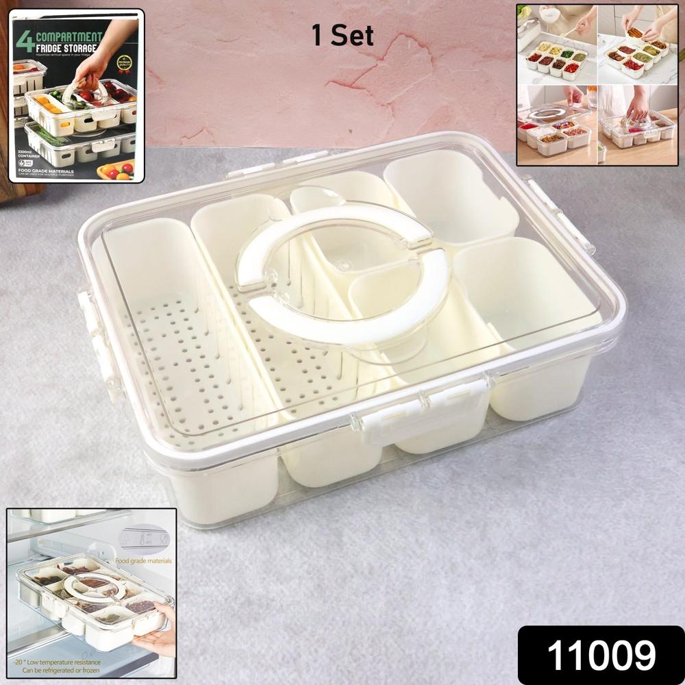 6 Compartment Fridge Storage Box with Lid