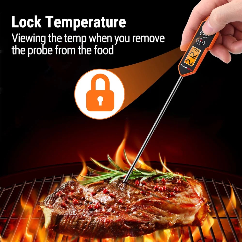 ThermoPro TP-01H Digital Instant Read Meat Thermometer For Grilling Cooking Food, TP01H