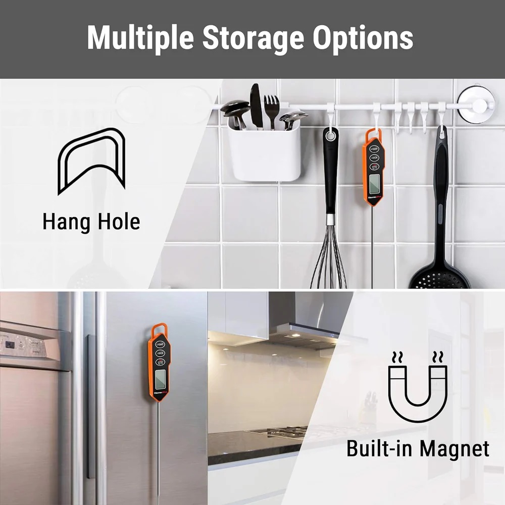 ThermoPro TP-01H Digital Instant Read Meat Thermometer For Grilling Cooking Food, TP01H