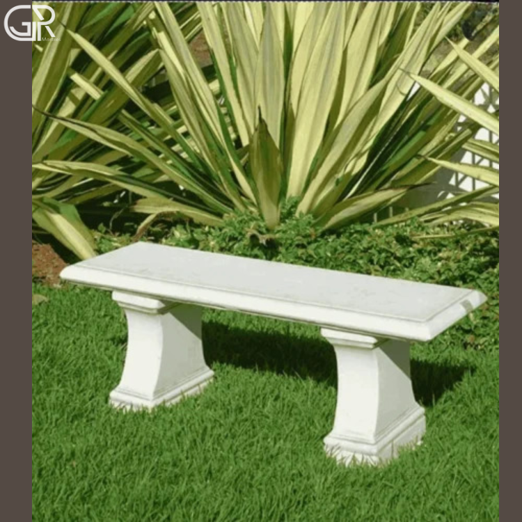 Marble Stone Garden Bench