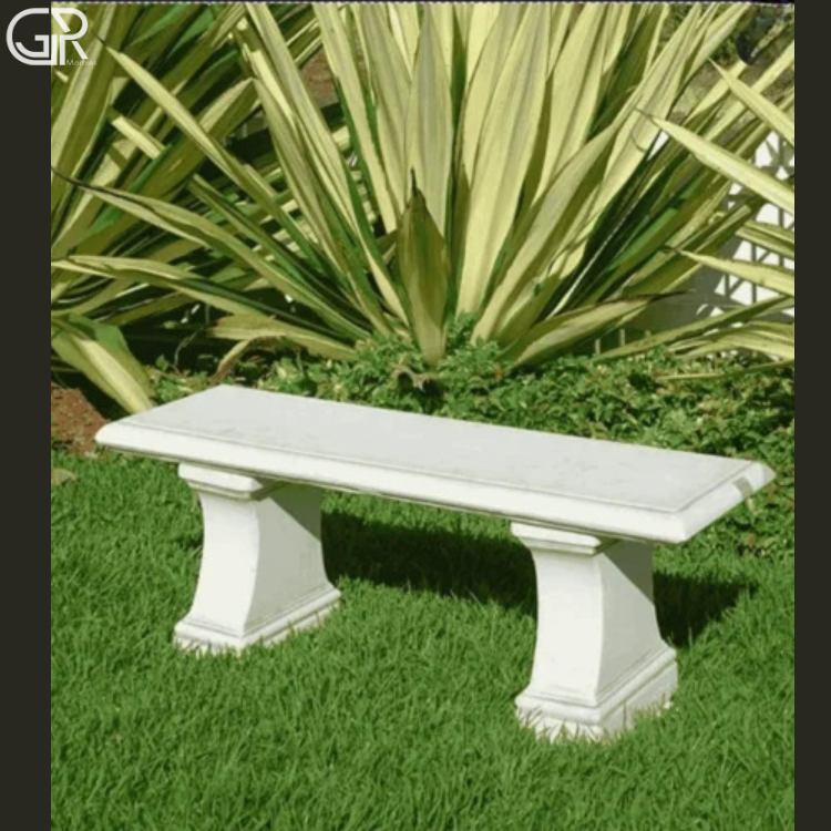Marble Stone Garden Bench