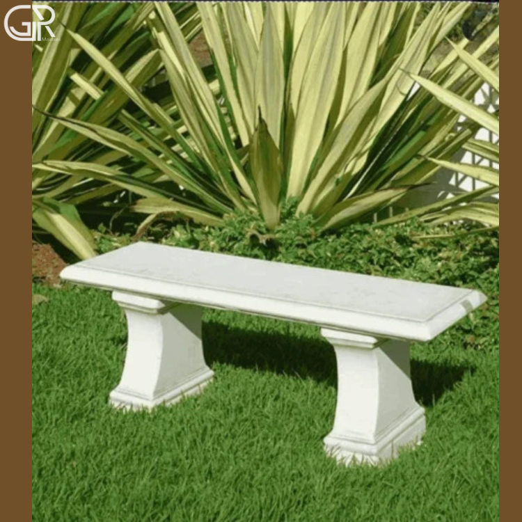 Marble Stone Garden Bench