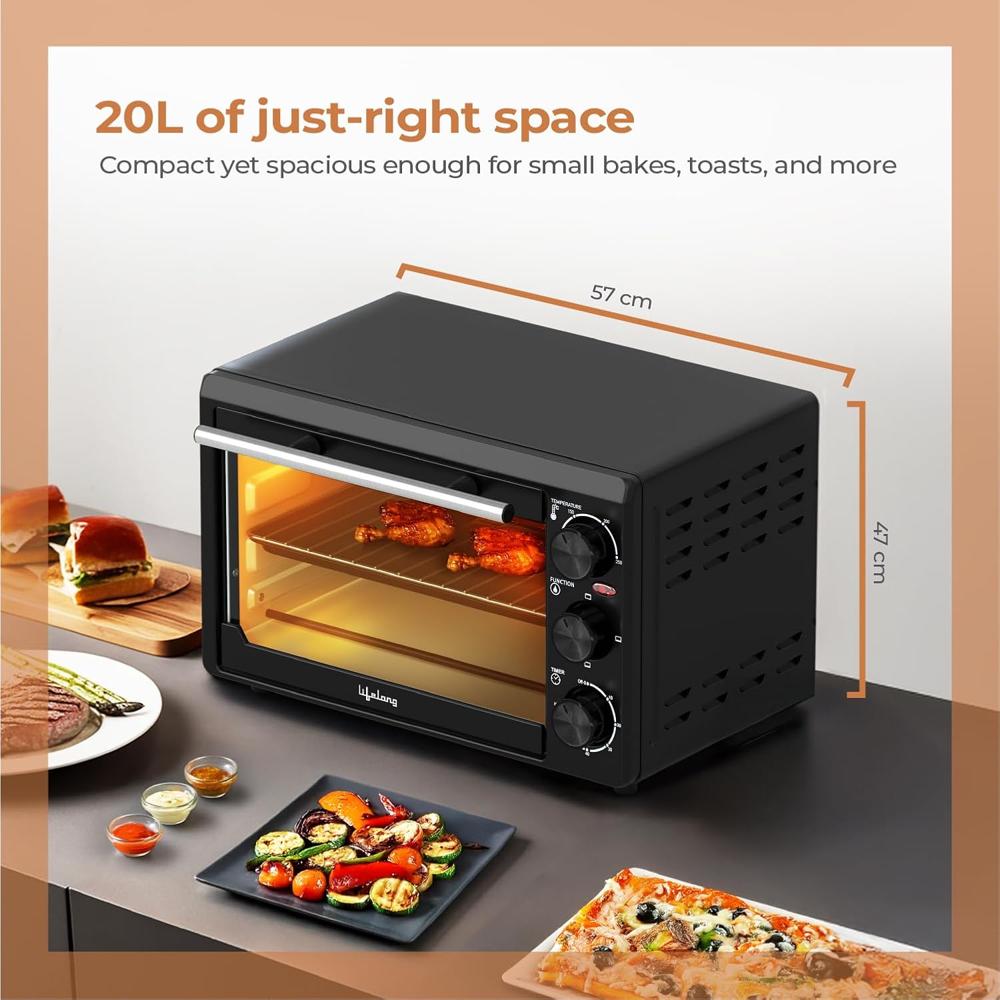 Lifelong 10 Litre Otg For Kitchen-1300W With Temp&60 Mins Timer Selection- Machine For Baking Cake, Pizza, Grilling&Toast Bread At Home- Electric Oven,(LLOT10)