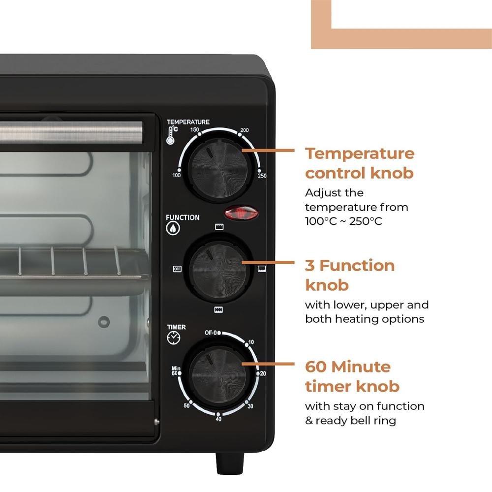 Lifelong 10 Litre Otg For Kitchen-1300W With Temp&60 Mins Timer Selection- Machine For Baking Cake, Pizza, Grilling&Toast Bread At Home- Electric Oven,(LLOT10)