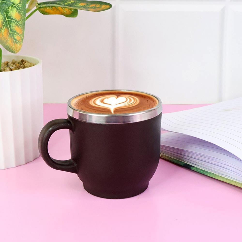 Apex Premium Double Wall Stainless Steel Cappuccino Mug Gift Set (6 Pc / 100 Ml) - Color: Mix