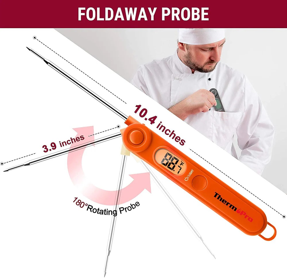 ThermoPro TP03B Digital Instant Read Meat Thermometer Kitchen Cooking Food Candy, TP03B