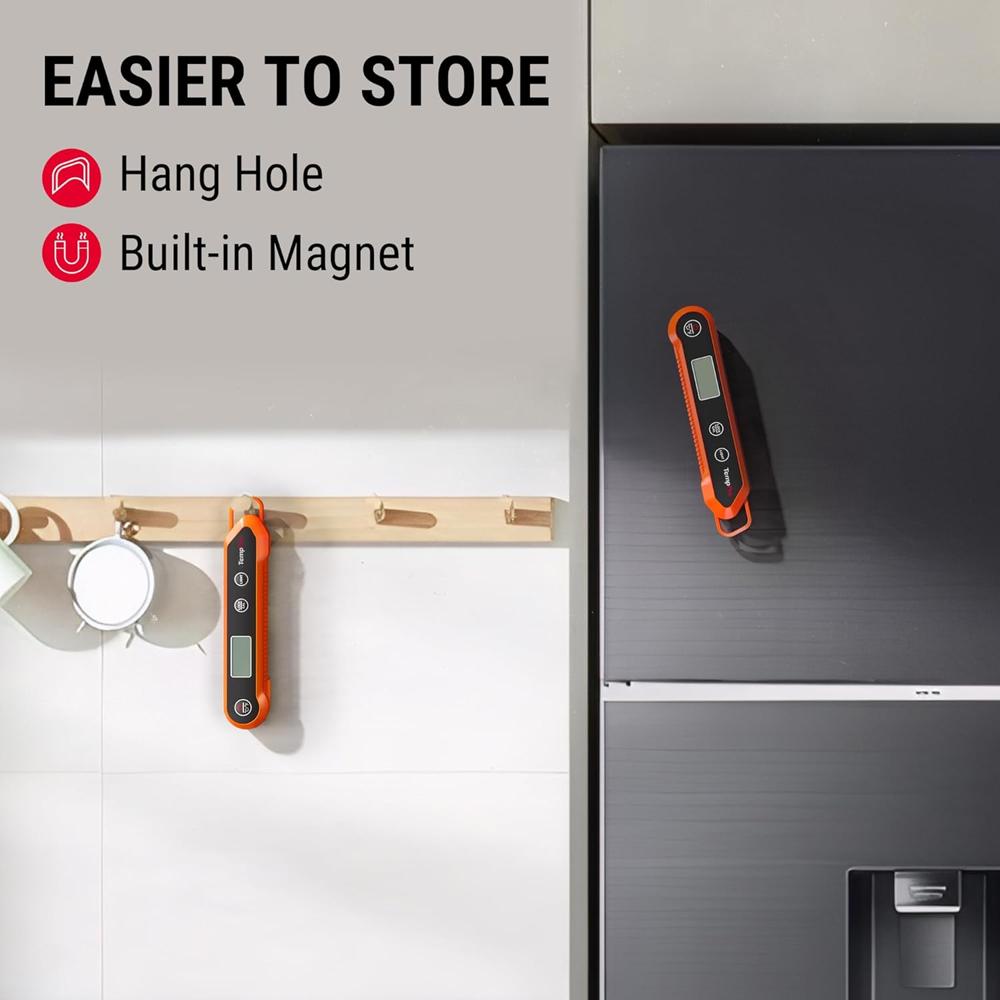 ThermoPro Plastic Digital Instant Read Meat Thermometer Food Smoker Oil Fry Candy Thermometer, TP03H