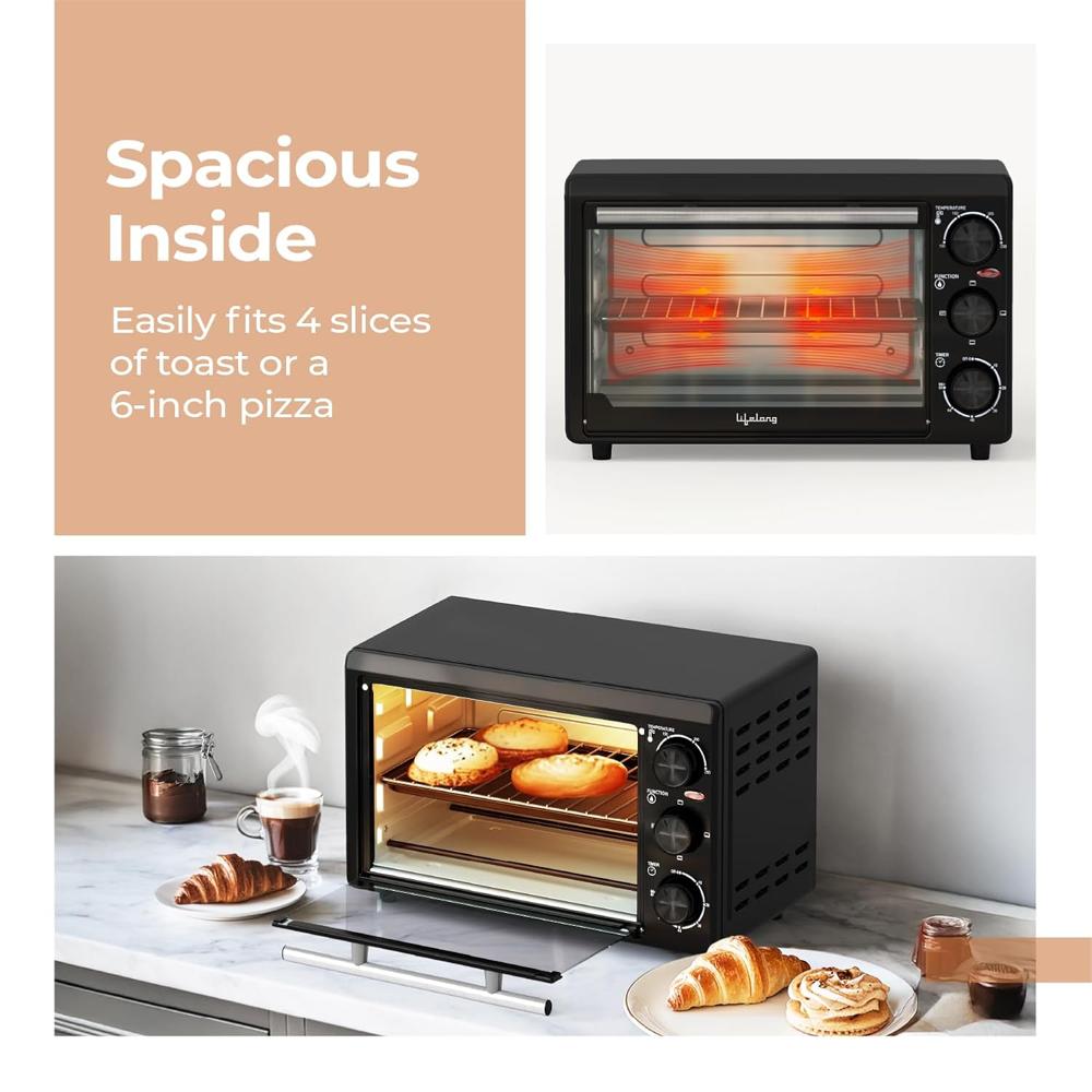 Lifelong 20 Litre Otg For Kitchen-1300W With Temp&60 Mins Timer Selection- Machine For Baking Cake, Pizza, Grilling&Toast Bread At(LLOT20)
