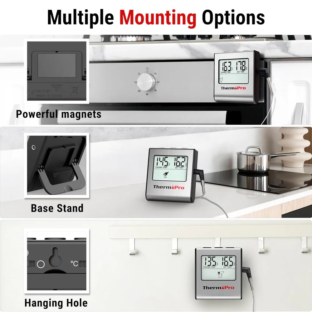 ThermoPro TP-16 Digital Thermometer LCD Digital Cooking Kitchen Thermometer, TP-16