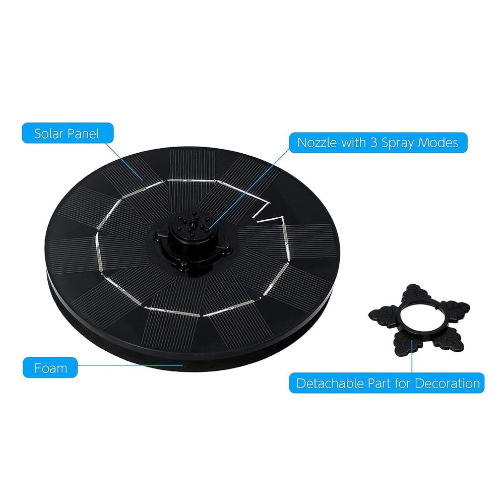 Solar-Powered Floating Water Fountain Pump Kit
