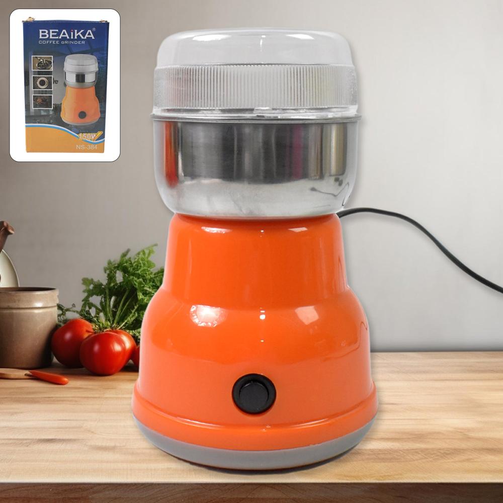 Multi Function Electric Small Food Grinder Grain Grinder (100-200W / 4 Blade / 1 Pc) - Color: Mix