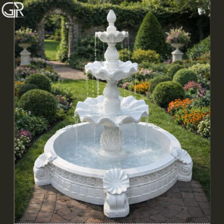 Marble Tier Water Fountain, (Ht-6ft)