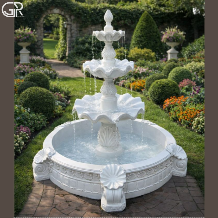 Marble Tier Water Fountain, (Ht-6ft)